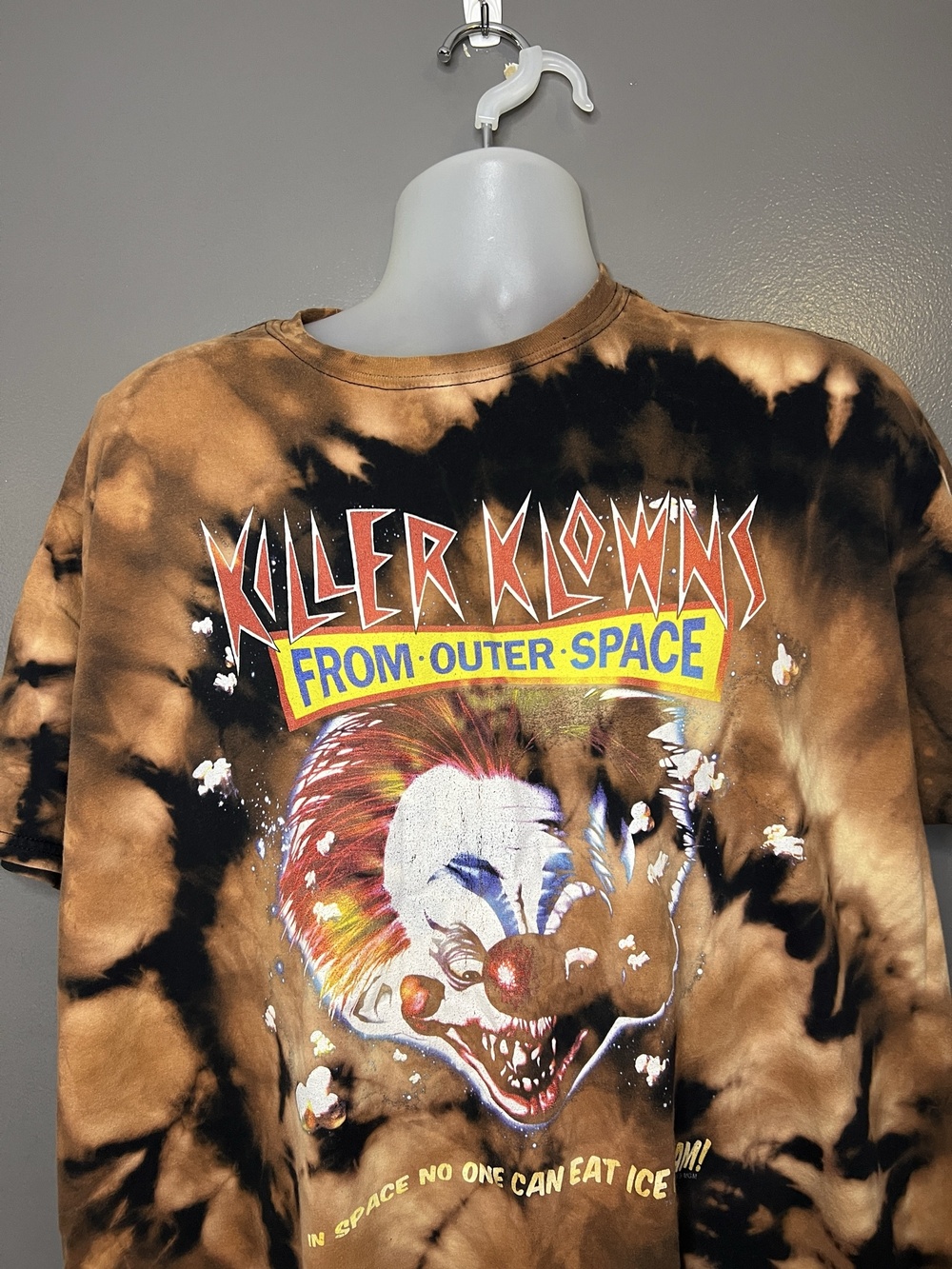 Killer Klowns From Outer Space Shirt Mens 2XL Brown Tie Dye Clown Graphic Tee